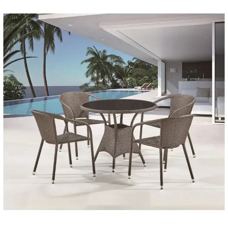 Комплект плетеной мебели T197ANS-W53/Y137C-W53 Brown 4Pcs