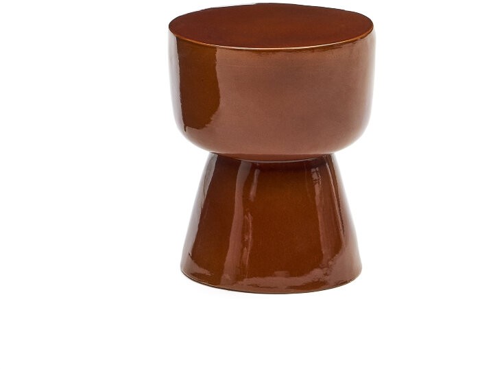 Приставной столик Mesquida из керамики коричневый