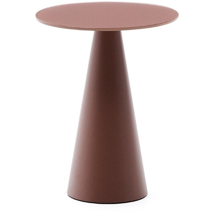 Журнальный столик Wilshire из стекла и стали терракотовый Ø30cm