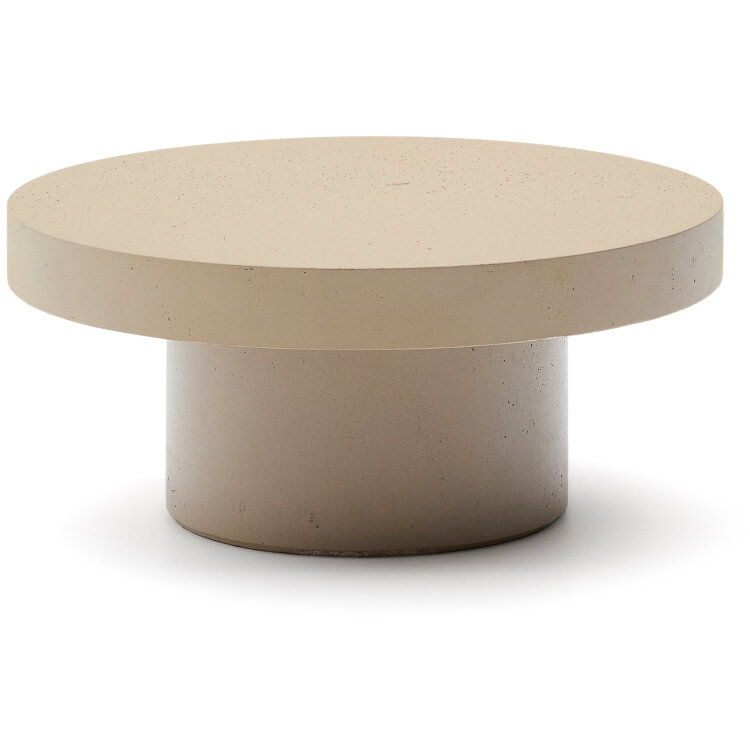 Aiguablava Журнальный столик бежевый цементный Ø66 см