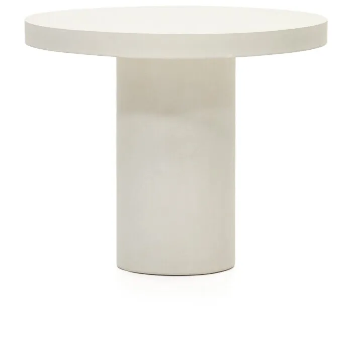 Aiguablava Круглый стол из белого цемента Ø 90 см