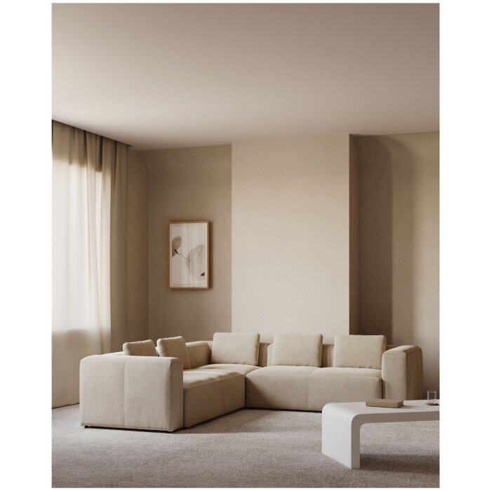 Диван угловой 6 местный Blok 320 x 320 cm бежевый