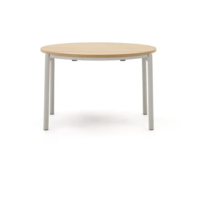 Montuiri раздвижной круглый стол из дубового шпона с серыми ножками