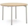 Montuiri раздвижной круглый стол из дубового шпона с серыми ножками