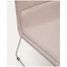 Кресло Zahara бежевого цвета и сталь в бежевой отделке