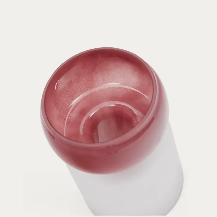 Ваза из прозрачного и розового стекла Kelse, 19 см