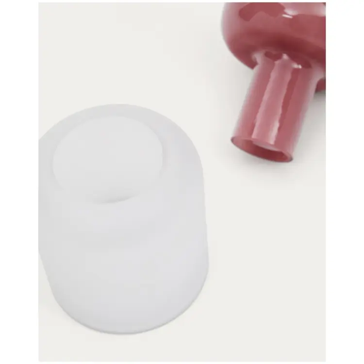 Ваза из прозрачного и розового стекла Kelse, 19 см