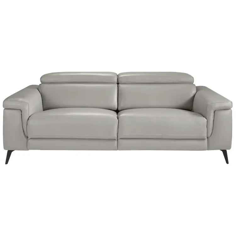 Диван 3-х местный с реклайнером 5319-3P-M5653 /6108 серый кожаный