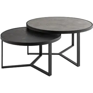 Naira Набор из 2-х приставных столиков серого цвета из меламина