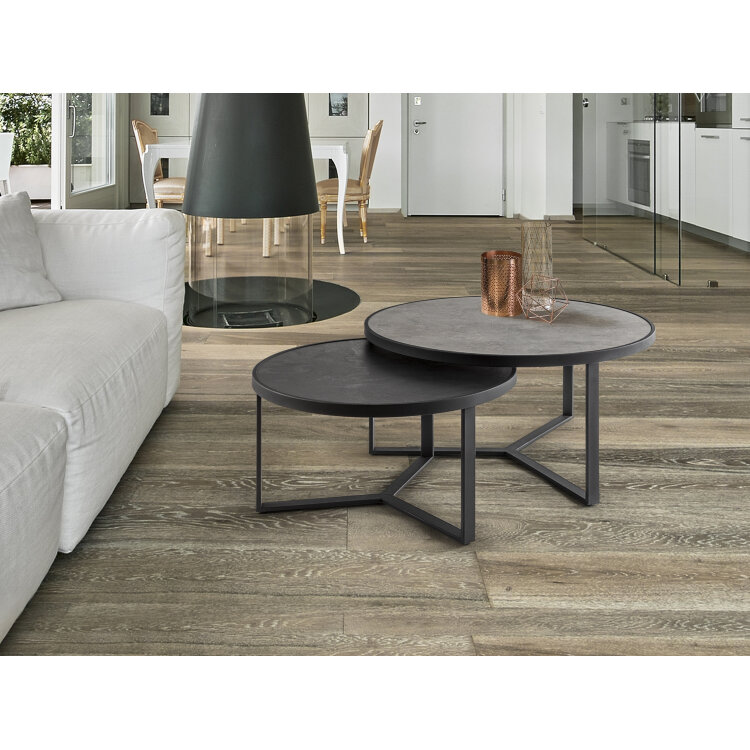 Naira Набор из 2-х приставных столиков серого цвета из меламина