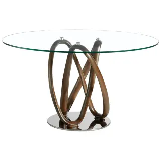 Круглый обеденный стеклянный стол DT801 /1021 Ø130