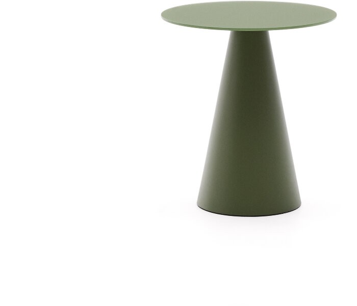 Журнальный столик Wilshire из стекла и стали зеленый Ø50cm