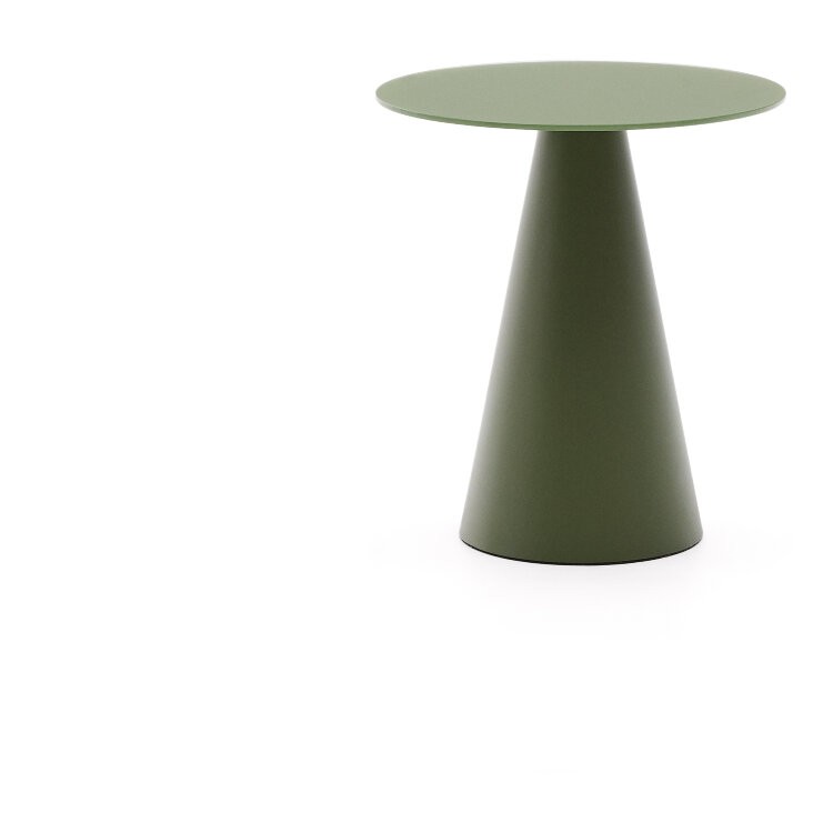 Журнальный столик Wilshire из стекла и стали зеленый Ø50cm