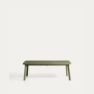 Раздвижной уличный стол Izola из алюминия с зеленой отделкой 220 (280) x 100 см