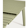 Раздвижной уличный стол Izola из алюминия с зеленой отделкой 220 (280) x 100 см
