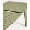 Раздвижной уличный стол Izola из алюминия с зеленой отделкой 220 (280) x 100 см