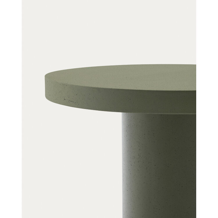Aiguablava Круглый стол из зеленого цемента Ø90 см