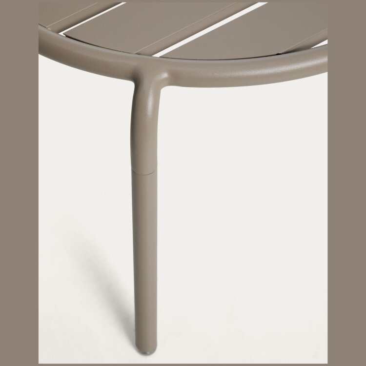 Уличный журнальный столик Joncols из алюминия с бежевой отделкой Ø 60 см