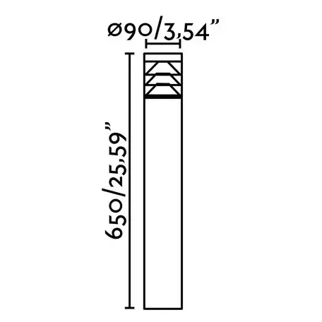 Ландшафтный светильник Plim 3 темно-серый