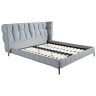 Кровать 7211 из ткани светло-голубовато-серого цвета
