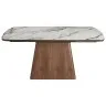 Раздвижной обеденный стол 1158 из керамики и орехового дерева