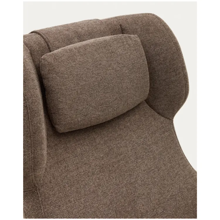 Zalina Вращающееся кресло с подлокотниками из светло-коричневой синели