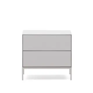 Vedrana Тумбочка прикроватная 2 ящика белый лак 60 x 55 см