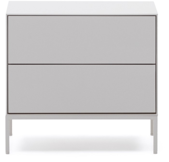 Vedrana Тумбочка прикроватная 2 ящика белый лак 60 x 55 см