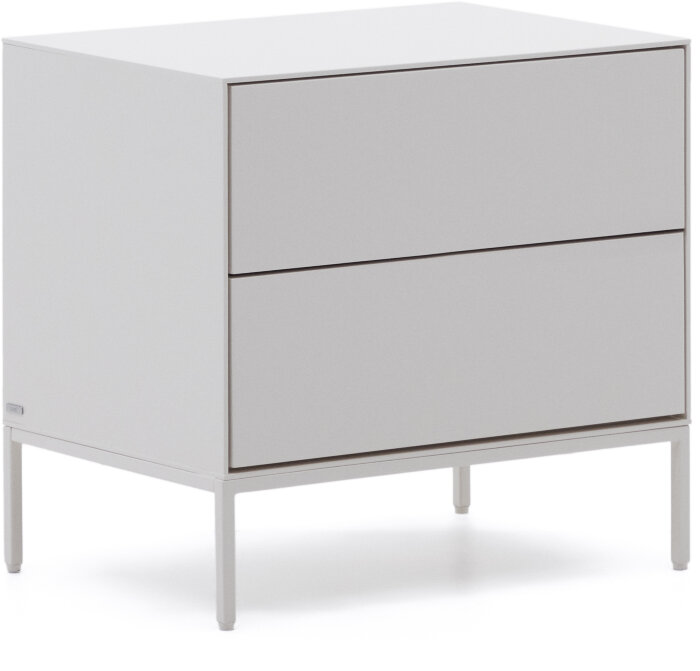 Vedrana Тумбочка прикроватная 2 ящика белый лак 60 x 55 см