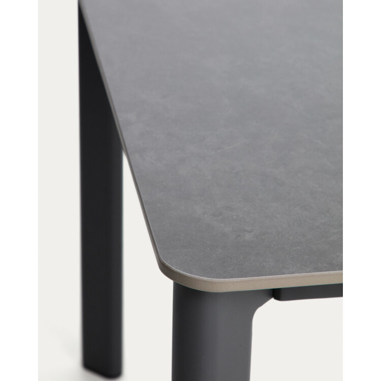 Уличный стол Anafi из спеченного камня и графитового алюминия 180 x 90см