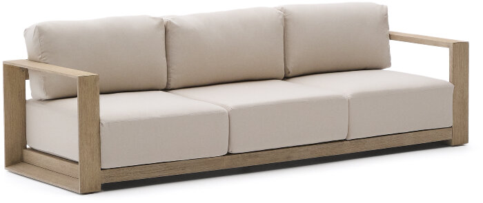 Диван Ambra 3-местный уличный из акации со светлой отделкой 249 см