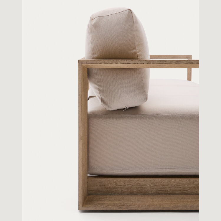 Диван Ambra 3-местный уличный из акации со светлой отделкой 249 см