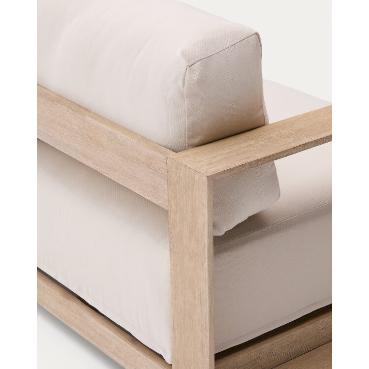 Диван Ambra 3-местный уличный из акации со светлой отделкой 249 см