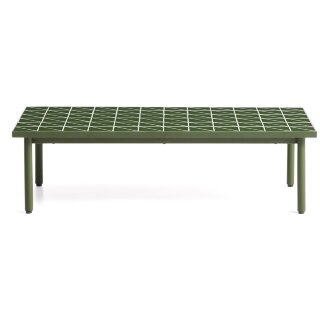 Уличный столик Maurina из зеленой стали с плиткой зеленого цвета 122 x 61 см