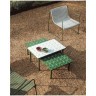 Уличный столик Maurina из зеленой стали с плиткой зеленого цвета 122 x 61 см