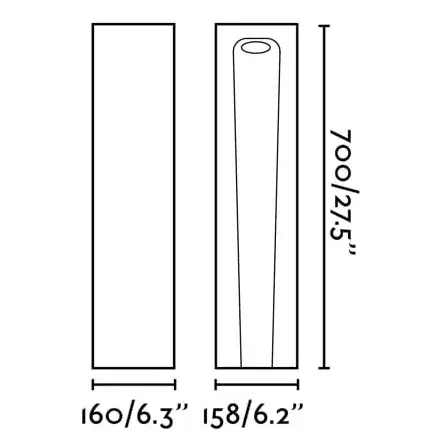 GROT 700 Уличный маяк цементно-серый LED 6W 2700K