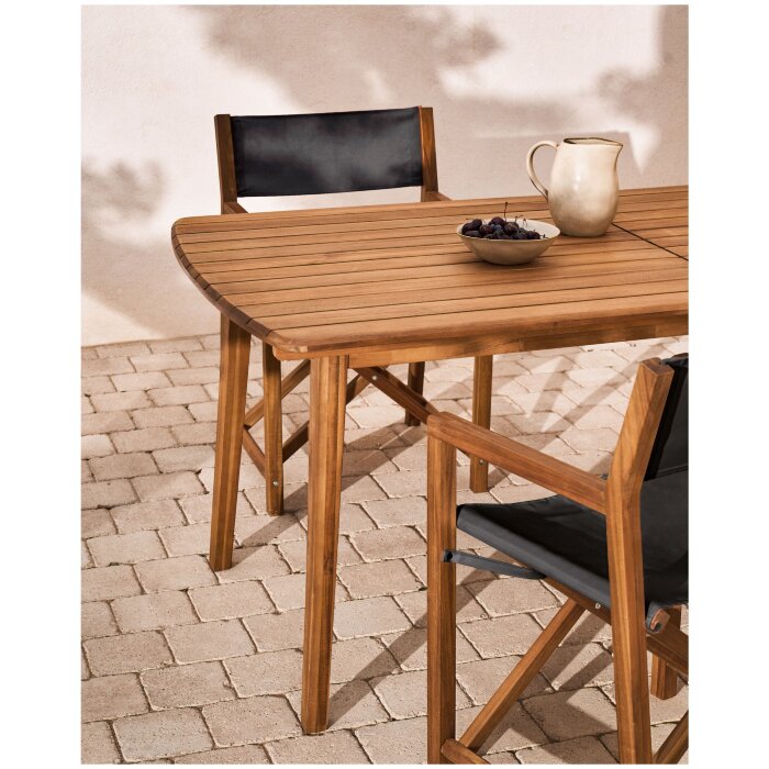 Thianna Раскладной уличный стол из массива акации 180 (240) x 90 см