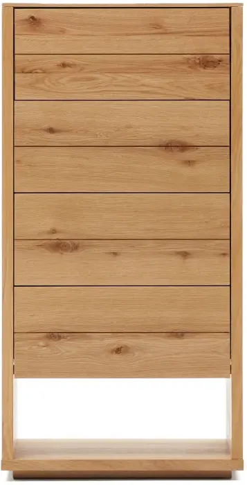 Alguema Комод с 3 ящиками из дубового шпона с натуральной отделкой 60 x 120 см