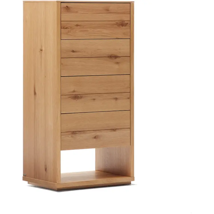 Alguema Комод с 3 ящиками из дубового шпона с натуральной отделкой 60 x 120 см