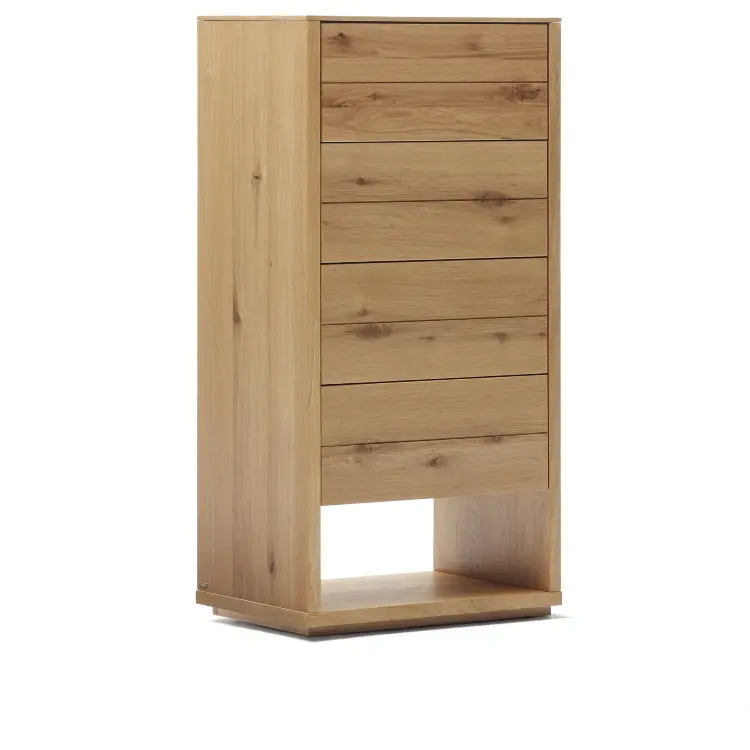 Alguema Комод с 3 ящиками из дубового шпона с натуральной отделкой 60 x 120 см