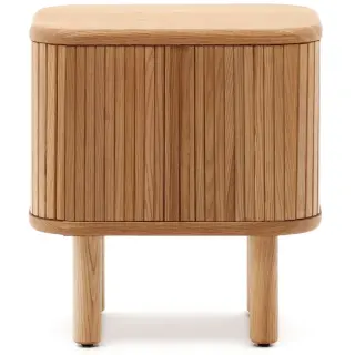 Mailen Прикроватная тумбочка из ясеневого шпона с натуральной отделкой 50 x 55 см