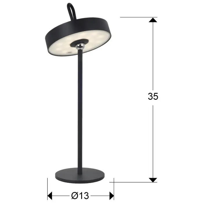 Gong Настольная лампа LED черная