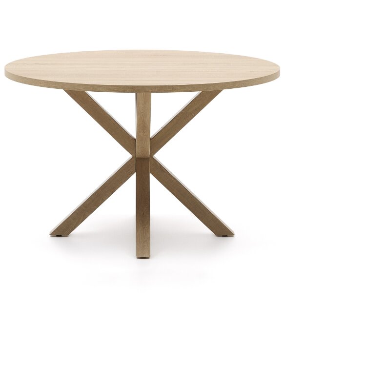 ARYA Стол с бежевой столешницей с отделкой из меламина стальными ножками с отделкой под дерево