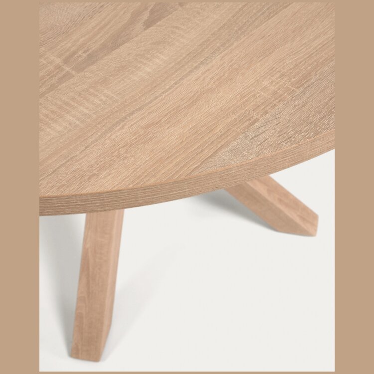 ARYA Стол с бежевой столешницей с отделкой из меламина стальными ножками с отделкой под дерево