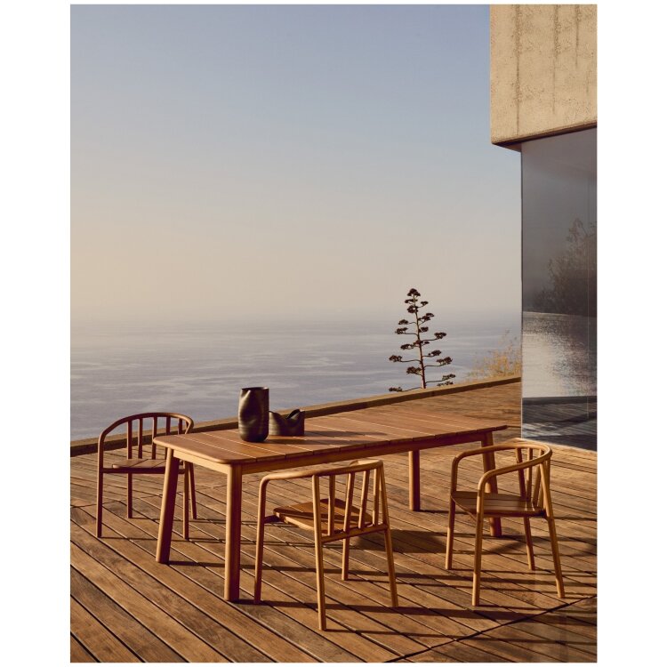 Раздвижной стол Turqueta из массива тикового дерева, 220 (294) x 100 см