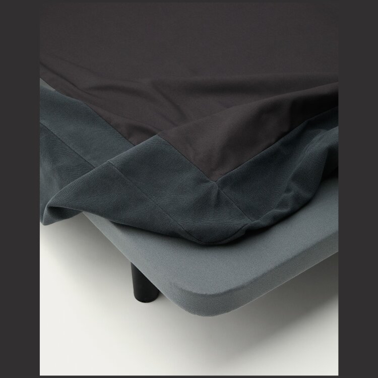 Кровать Jaira антрацитово-серого цвета со съемным чехлом для матраса 150 x 190