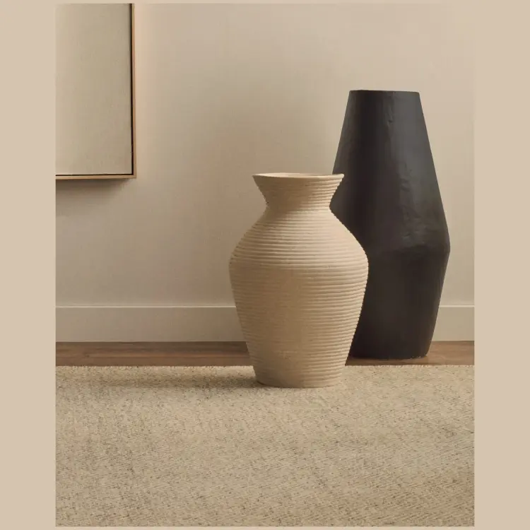 Pria белая ваза из папье-маше, 51 см