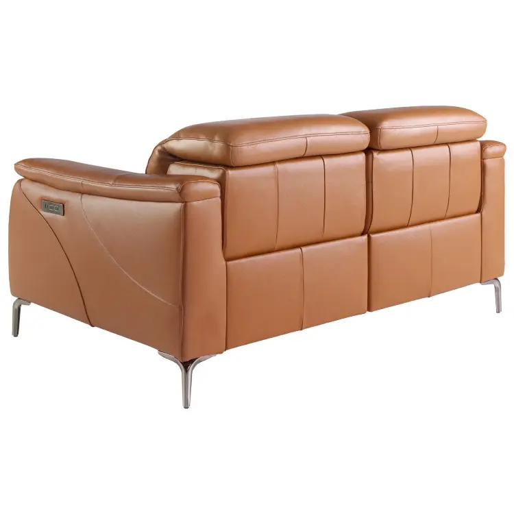 Диван 2-х местный с реклайнером 6180/KM6132-2P-M5676 из коричневой кожи