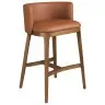 Барный стул 4158 из коричневой экокожи