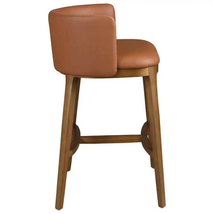 Барный стул 4158 из коричневой экокожи